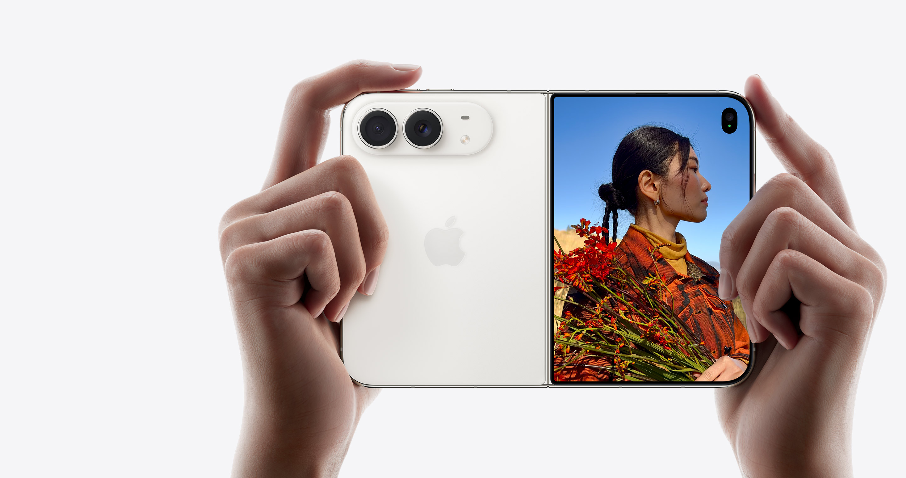 iPhone Duo의 앞뒤 화면을 활용한 사진 촬영