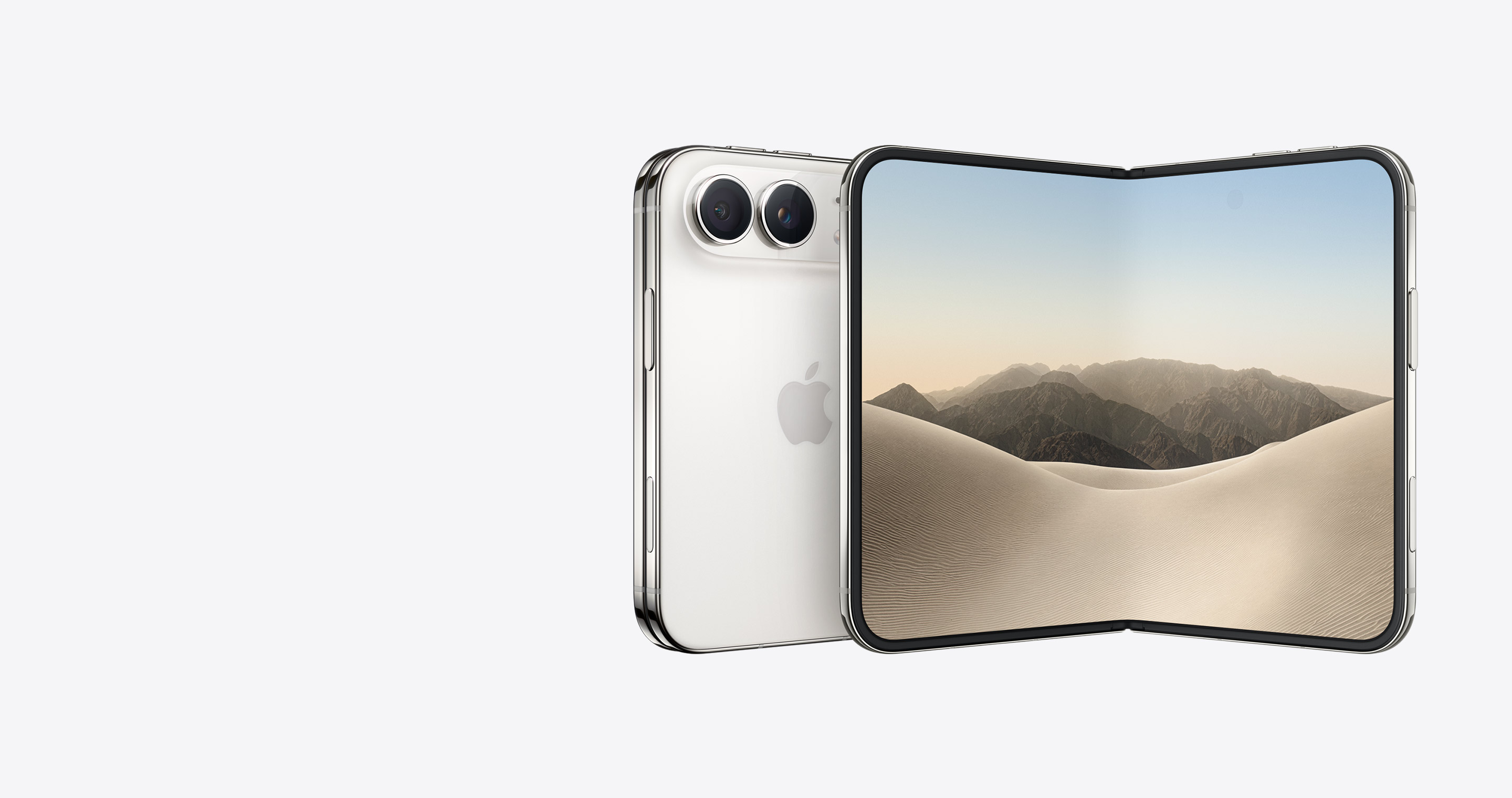 스타 화이트 iPhone Duo의 앞면과 뒷면