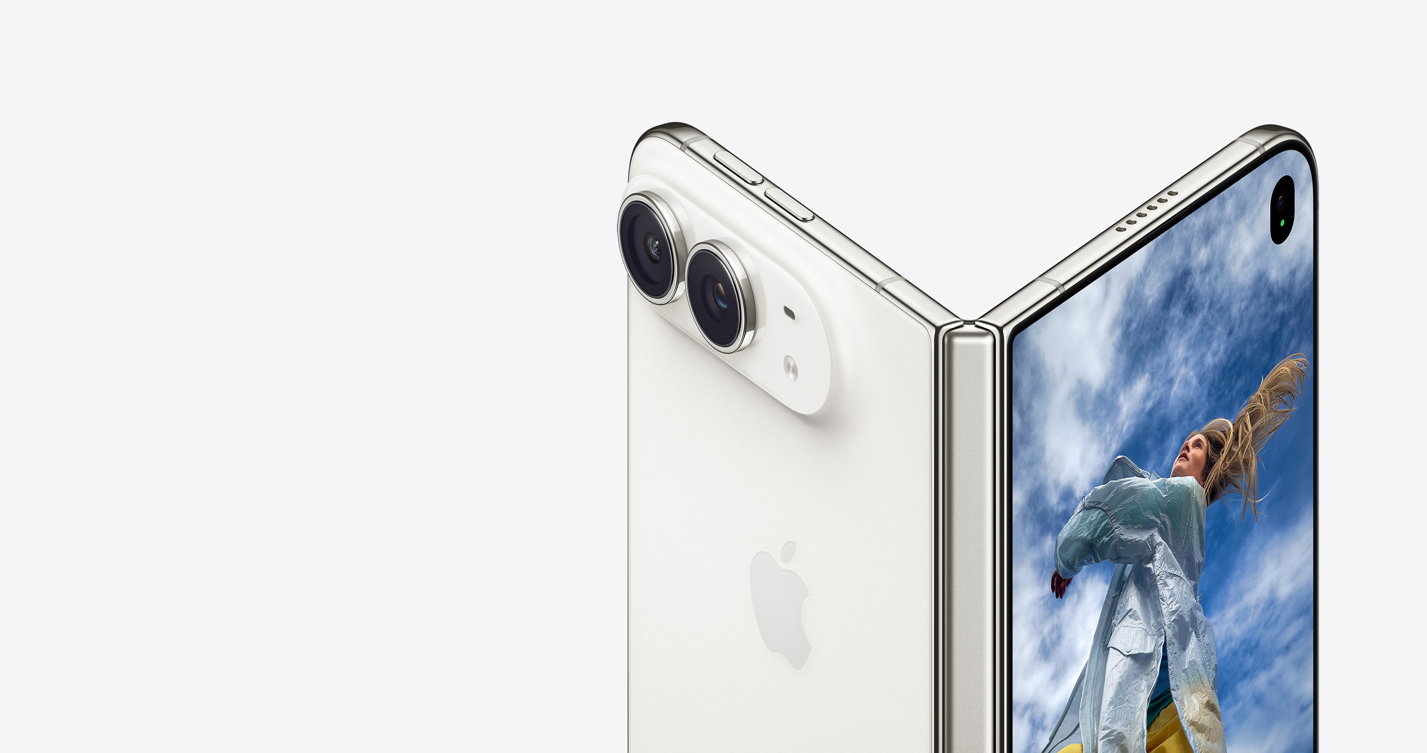 iPhone Duo 프레임과 힌지의 세부 모습